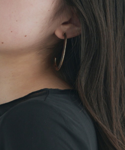 kiehtova（キエトヴァ）の「【kiehtova】GLOSS EPOXY HOOP PIERCE/グロスエポフープピアス（ピアス（両耳用）・レディース・シルバー/ブラウン・FREE）」の11枚目の写真