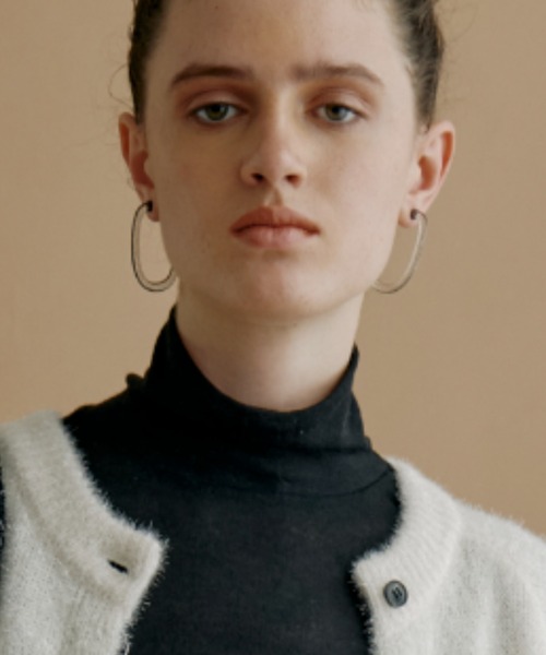 kiehtova（キエトヴァ）の「【kiehtova】GLOSS EPOXY HOOP PIERCE/グロスエポフープピアス（ピアス（両耳用）・レディース・シルバー/ブラウン・FREE）」の7枚目の写真