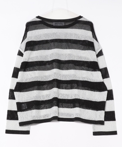 DISCOVERED（ディスカバード）の「【ZOZO限定】MESH LAME PULLOVER KNIT（ニット/セーター・メンズ・ブラック×ホワイト/レッド・SMALL/LARGE）」の16枚目の写真