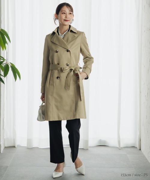 Petitjo（プッチージョ）の「小さいサイズ　ミドル丈トレンチコート　低身長さん・小柄女性（トレンチコート・レディース・ベージュ/ネイビー・PS/PM/PL/PSS）」の18枚目の写真