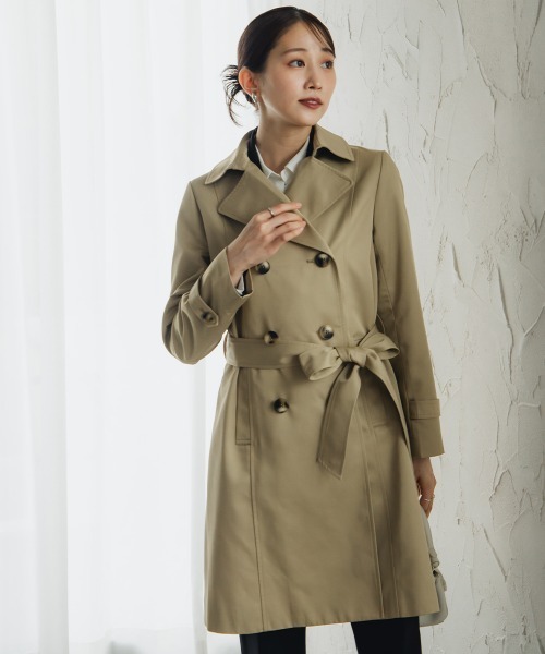 小さいサイズ ミドル丈トレンチコート 低身長さん・小柄女性（トレンチ