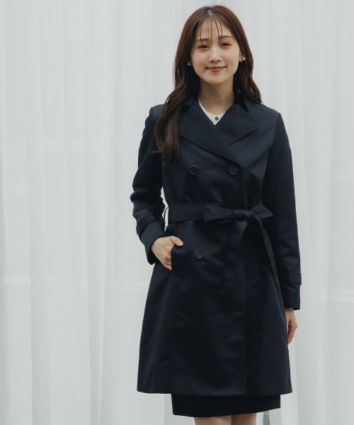 小さいサイズ ミドル丈トレンチコート 低身長さん・小柄女性（トレンチ