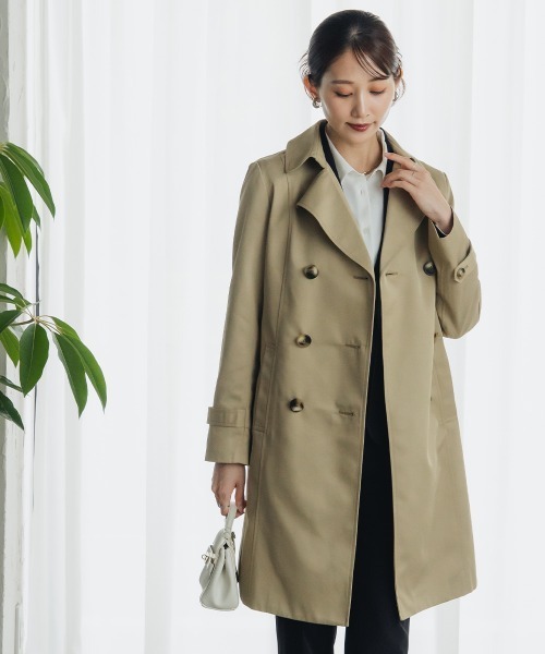 小さいサイズ ミドル丈トレンチコート 低身長さん・小柄女性（トレンチ