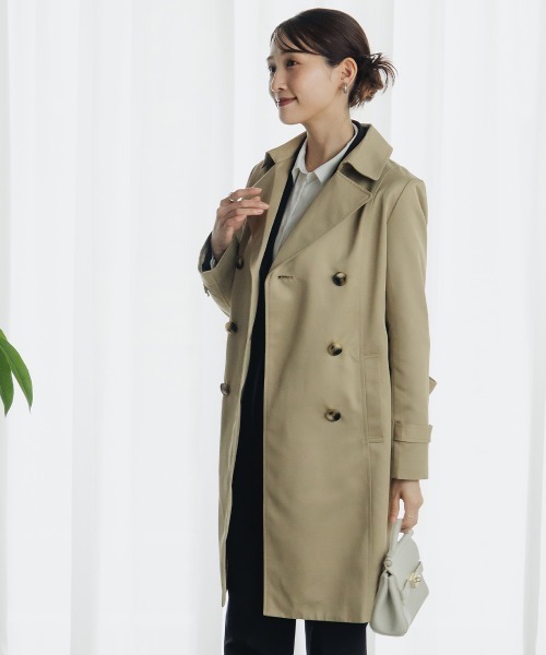 Petitjo（プッチージョ）の「小さいサイズ　ミドル丈トレンチコート　低身長さん・小柄女性（トレンチコート・レディース・ベージュ/ネイビー・PS/PM/PL/PSS）」の15枚目の写真