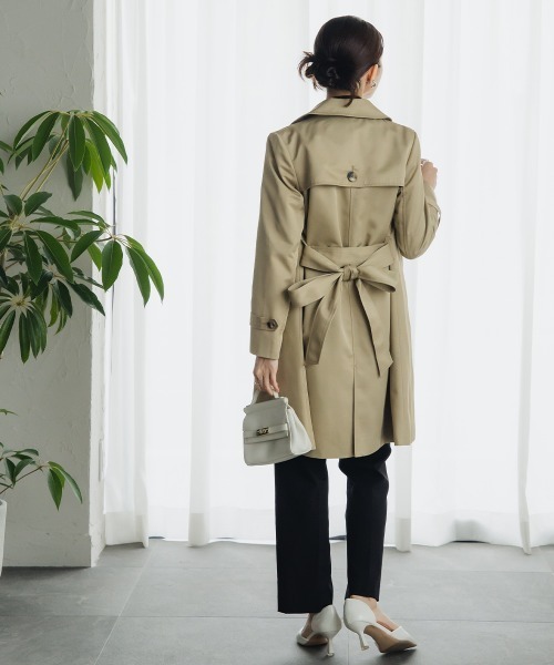 Petitjo（プッチージョ）の「小さいサイズ　ミドル丈トレンチコート　低身長さん・小柄女性（トレンチコート・レディース・ベージュ/ネイビー・PS/PM/PL/PSS）」の19枚目の写真