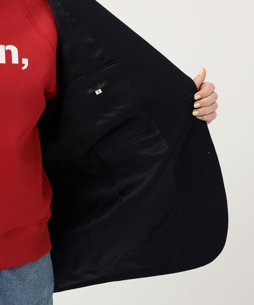 HAVERSACK（ハバーザック）の「HAVERSACK シングルブレストブレザー（テーラードジャケット・レディース・ネイビー・1/2）」の5枚目の写真