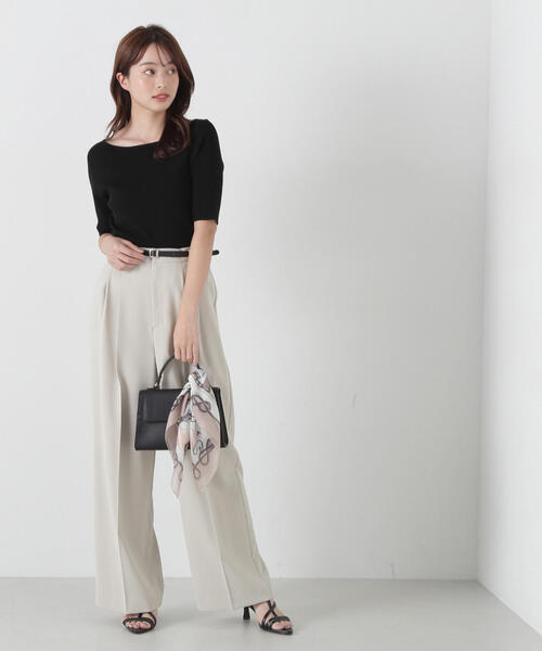 PROPORTION BODY DRESSING(プロポーションボディドレッシング)の「ボートネックランダムリブニット / 1215170300(ニット/セーター・レディース・ピンク/ライトグリーン/ホワイト系その他/ブラック・SMALL/MEDIUM)」の10枚目の写真