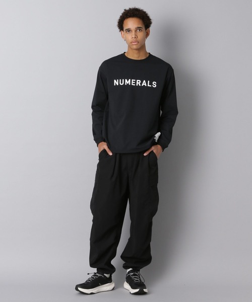 NUMERALS(ヌメラルズ)の「【NUMERALS】ストレッチロゴロングスリーブTEE(Tシャツ/カットソー・メンズ・カーキ/オフホワイト/ブラック・LARGE/MEDIUM/SMALL)」の7枚目の写真