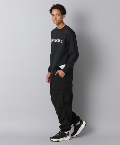 セール】【NUMERALS】ストレッチロゴロングスリーブTEE（Tシャツ