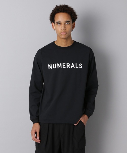 NUMERALS(ヌメラルズ)の「【NUMERALS】ストレッチロゴロングスリーブTEE(Tシャツ/カットソー・メンズ・カーキ/オフホワイト/ブラック・LARGE/MEDIUM/SMALL)」の9枚目の写真