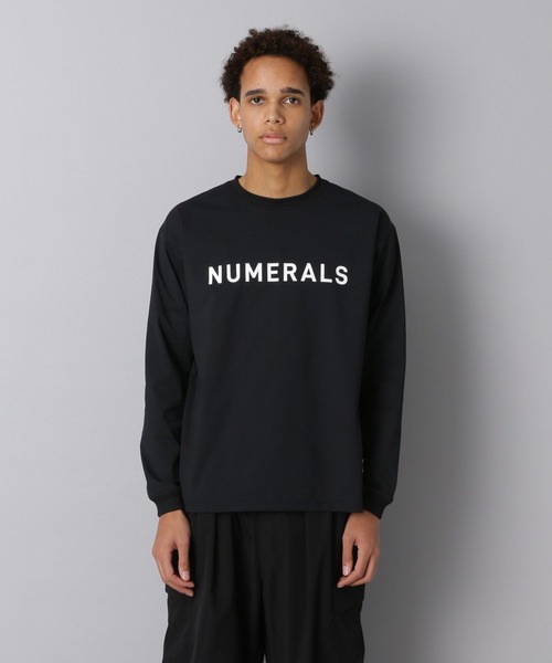 NUMERALS(ヌメラルズ)の「【NUMERALS】ストレッチロゴロングスリーブTEE(Tシャツ/カットソー・メンズ・カーキ/オフホワイト/ブラック・LARGE/MEDIUM/SMALL)」の13枚目の写真