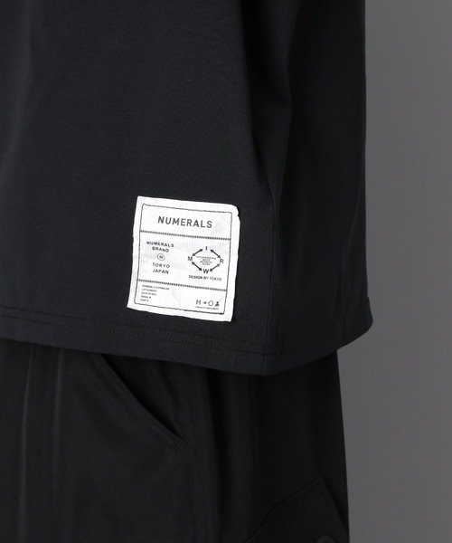 【美品】NUMERALS × UMBRO ロングTシャツ 黒 長袖カットソー セール】【NUMERALS】ストレッチロゴロングスリーブTEE（Tシャツ