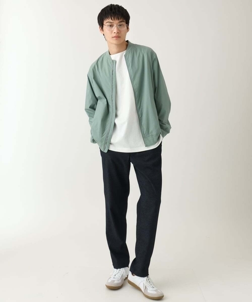 a.v.v(アーヴェヴェ)の「【イージーケア/洗濯機で洗える/ストレッチ】ストレッチリブブルゾン(ブルゾン・メンズ・グリーン・48/46/50)」の2枚目の写真