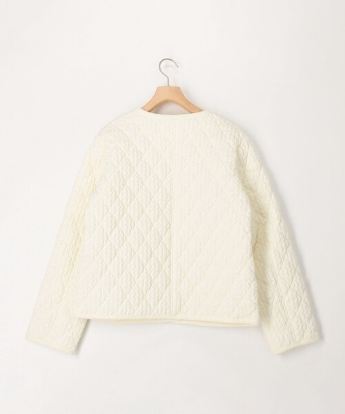 MICO COULIER（ミコクリエ）の「エンボスキルトジャケット（ブルゾン・レディース・オフホワイト/ネイビー・38）」の7枚目の写真