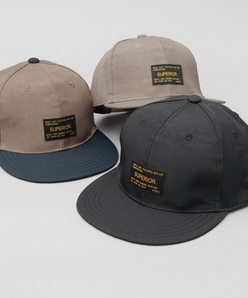 A.M.S.（エーエムエス）の「撥水 ムラ染風 ワッシャーナイロン 平つば ベースボールキャップ（キャップ・メンズ・ブラック/グレイッシュベージュ/ライトグレー・FREE）」の18枚目の写真