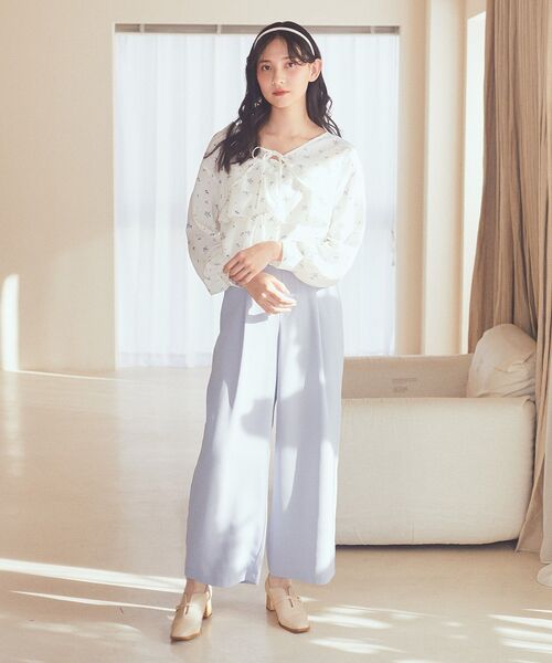 earth music&ecology（アースミュージックアンドエコロジー）の「ティアードアンサンブルブラウス（シャツ/ブラウス・レディース・アイボリー/ピンク/ライトグレー系1・FREE）」の6枚目の写真