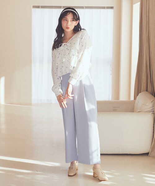 earth music&ecology（アースミュージックアンドエコロジー）の「ティアードアンサンブルブラウス（シャツ/ブラウス・レディース・アイボリー/ピンク/ライトグレー系1・FREE）」の7枚目の写真