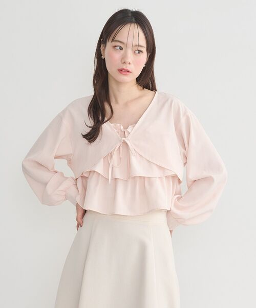 earth music&ecology（アースミュージックアンドエコロジー）の「ティアードアンサンブルブラウス（シャツ/ブラウス・レディース・アイボリー/ピンク/ライトグレー系1・FREE）」の8枚目の写真