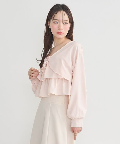 earth music&ecology（アースミュージックアンドエコロジー）の「ティアードアンサンブルブラウス（シャツ/ブラウス・レディース・アイボリー/ピンク/ライトグレー系1・FREE）」の9枚目の写真