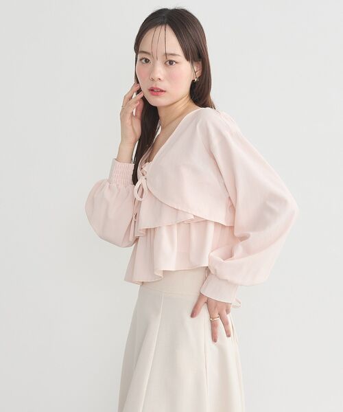 earth music&ecology（アースミュージックアンドエコロジー）の「ティアードアンサンブルブラウス（シャツ/ブラウス・レディース・アイボリー/ピンク/ライトグレー系1・FREE）」の10枚目の写真