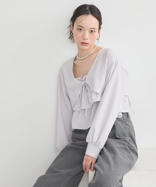 earth music&ecology（アースミュージックアンドエコロジー）の「ティアードアンサンブルブラウス（シャツ/ブラウス・レディース・アイボリー/ピンク/ライトグレー系1・FREE）」の15枚目の写真