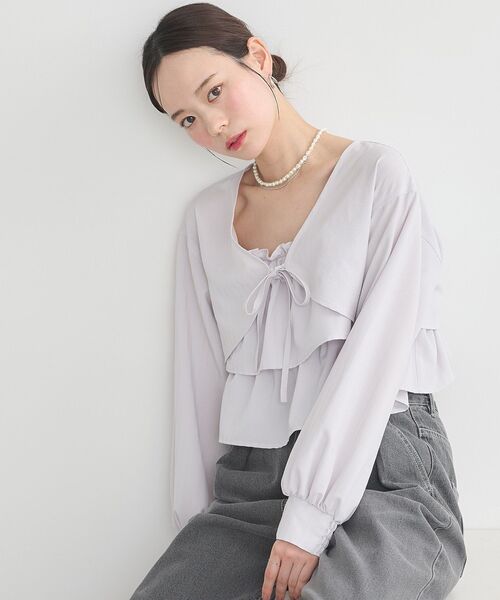 earth music&ecology（アースミュージックアンドエコロジー）の「ティアードアンサンブルブラウス（シャツ/ブラウス・レディース・アイボリー/ピンク/ライトグレー系1・FREE）」の19枚目の写真