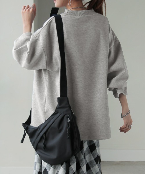 HUG.U（ハグユー）の「とろける極のび ポンチ Tシャツ 半袖ver.（Tシャツ/カットソー・レディース・グレイッシュブルー/ライトグレー/ホワイト/ミント/グレイッシュベージュ/ブラック/スモークピンク・FREE）」の18枚目の写真