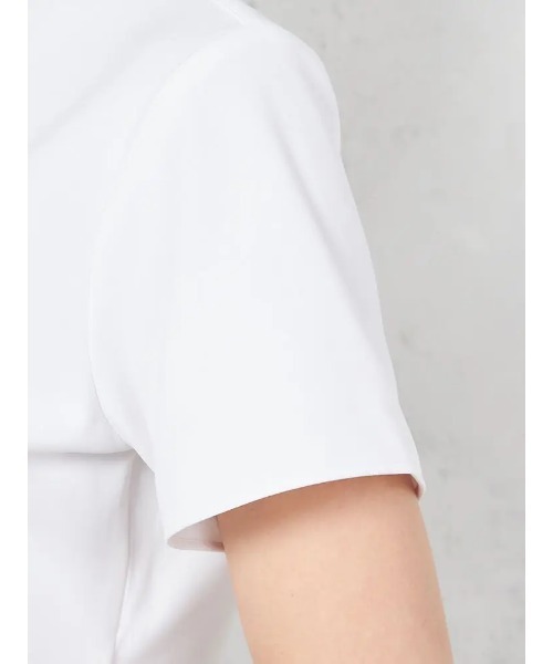 HARUYAMA(ハルヤマ)の「【完全ノーアイロン】半袖 ブラウス i-shirt 透け防止 白無地 レギュラーカラー アイシャツ 春夏(シャツ/ブラウス・レディース・ホワイト・9号/7号/11号/15号)」の6枚目の写真