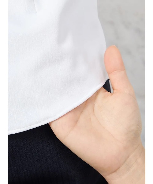HARUYAMA(ハルヤマ)の「【完全ノーアイロン】半袖 ブラウス i-shirt 透け防止 白無地 レギュラーカラー アイシャツ 春夏(シャツ/ブラウス・レディース・ホワイト・9号/7号/11号/15号)」の8枚目の写真