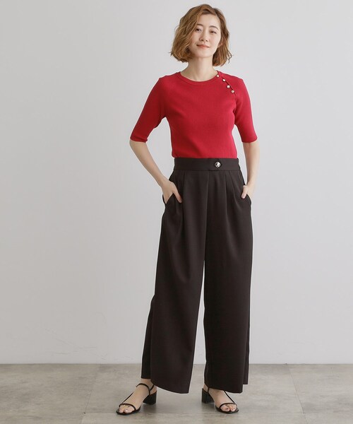 grove（グローブ）の「エフォートレスマキシスカンツ（その他パンツ・レディース・ブラック/カーキ/チャコールグレー・02/05/04/03/01）」の17枚目の写真