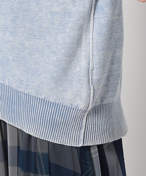 Grand PARK（グランドパーク）の「ケミカルウォッシュ　ロゴベスト（ニット/セーター・レディース・チャコールグレー/ライトブルー/モカ・FREE）」の13枚目の写真