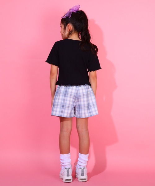 BABYDOLL（ベビードール）の「リボンリブ Tシャツ 0352K（Tシャツ/カットソー・キッズ・チェリーピンク/ブラック・90cm/100cm/110cm/120cm/130cm/140cm）」の8枚目の写真