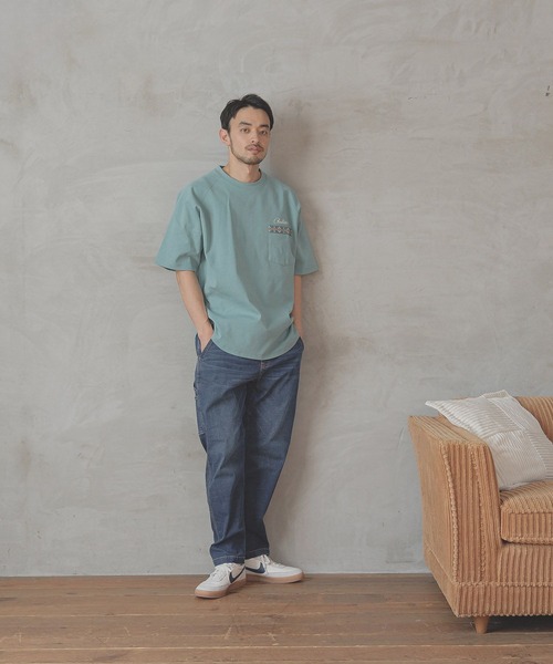 BAYFLOW（ベイフロー）の「[穿き心地抜群]ソフトデニムテーパードペインターパンツ[ストレッチ・軽量]（デニムパンツ・メンズ・アクア/ライトブルー・SMALL/MEDIUM/LARGE）」の14枚目の写真