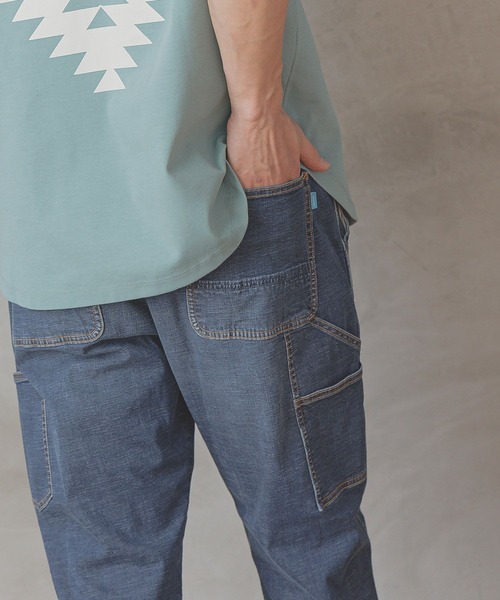 BAYFLOW（ベイフロー）の「[穿き心地抜群]ソフトデニムテーパードペインターパンツ[ストレッチ・軽量]（デニムパンツ・メンズ・アクア/ライトブルー・SMALL/MEDIUM/LARGE）」の19枚目の写真