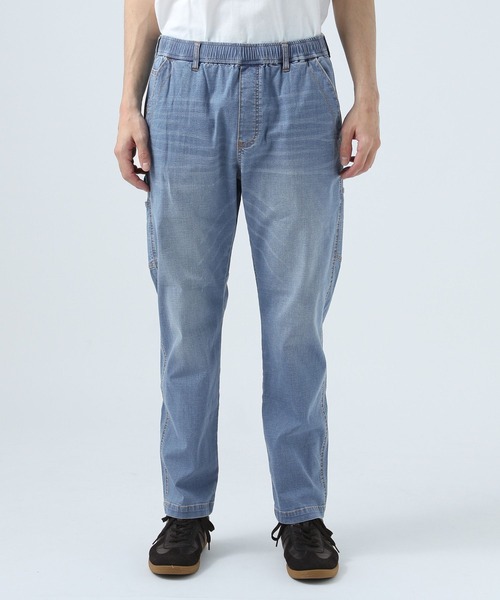 BAYFLOW（ベイフロー）の「[穿き心地抜群]ソフトデニムテーパードペインターパンツ[ストレッチ・軽量]（デニムパンツ・メンズ・アクア/ライトブルー・SMALL/MEDIUM/LARGE）」の4枚目の写真