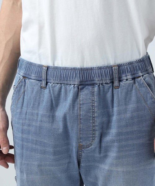 BAYFLOW（ベイフロー）の「[穿き心地抜群]ソフトデニムテーパードペインターパンツ[ストレッチ・軽量]（デニムパンツ・メンズ・アクア/ライトブルー・SMALL/MEDIUM/LARGE）」の7枚目の写真