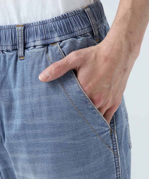 BAYFLOW（ベイフロー）の「[穿き心地抜群]ソフトデニムテーパードペインターパンツ[ストレッチ・軽量]（デニムパンツ・メンズ・アクア/ライトブルー・SMALL/MEDIUM/LARGE）」の8枚目の写真