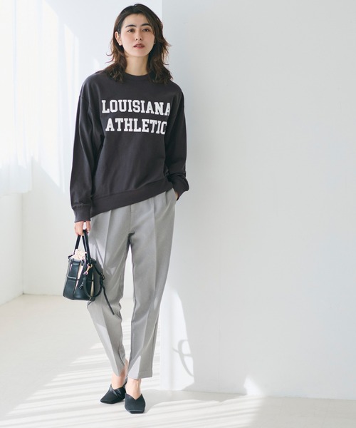 coca（coca）（コカ）の「ビッグシルエットロングTシャツ（Tシャツ/カットソー・レディース・アイボリー/チャコール/ライトグレー/レッド・S/M/L）」の10枚目の写真