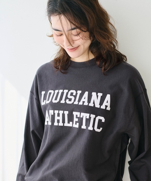coca（coca）（コカ）の「ビッグシルエットロングTシャツ（Tシャツ/カットソー・レディース・アイボリー/チャコール/ライトグレー/レッド・S/M/L）」の13枚目の写真