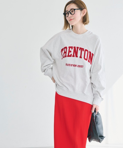 coca（coca）（コカ）の「ビッグシルエットロングTシャツ（Tシャツ/カットソー・レディース・アイボリー/チャコール/ライトグレー/レッド・S/M/L）」の15枚目の写真