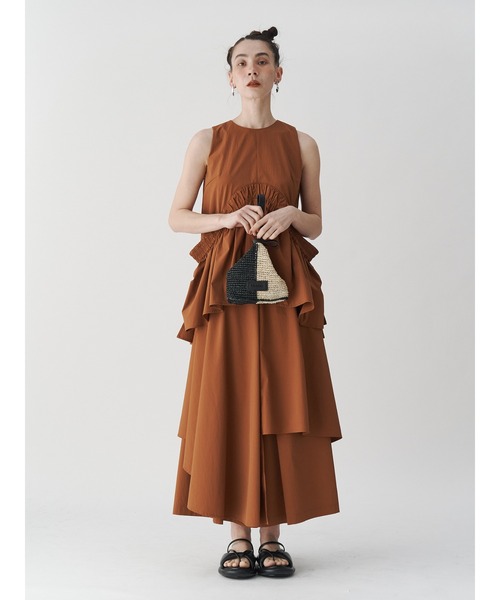 UN3D.(アンスリード)の「TYPEWRITER ASYMME LAYERED PT / タイプライターアシメレイヤードパンツ(その他パンツ・レディース・ブルー/ブラック/カーキ/イエロー/キャメル・36/38)」の12枚目の写真