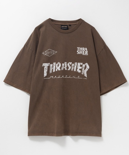 THRASHER（スラッシャー）の「THRASHER GAME LOGO S/S PIGMENT TEE /スラッシャーゲームロゴショートスリーブピグメントTシャツ（Tシャツ/カットソー・メンズ・ブルー/ブラック系2/ブラック/ブラウン/ピンク/ブラック系3/ブラック系1・L/M）」の22枚目の写真
