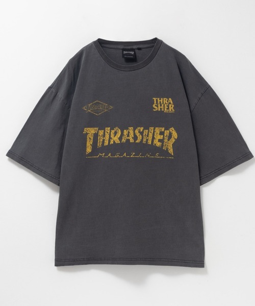 THRASHER（スラッシャー）の「THRASHER GAME LOGO S/S PIGMENT TEE /スラッシャーゲームロゴショートスリーブピグメントTシャツ（Tシャツ/カットソー・メンズ・ブルー/ブラック系2/ブラック/ブラウン/ピンク/ブラック系3/ブラック系1・L/M）」の18枚目の写真