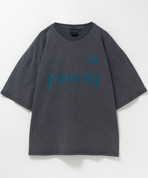 THRASHER（スラッシャー）の「THRASHER GAME LOGO S/S PIGMENT TEE /スラッシャーゲームロゴショートスリーブピグメントTシャツ（Tシャツ/カットソー・メンズ・ブルー/ブラック系2/ブラック/ブラウン/ピンク/ブラック系3/ブラック系1・L/M）」の20枚目の写真