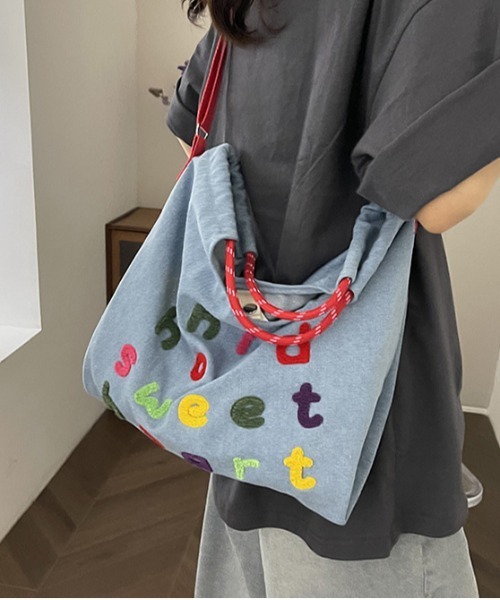 激レア DIESEL トートバッグ デニム A4可 ワッペン y2k ディーゼル 激