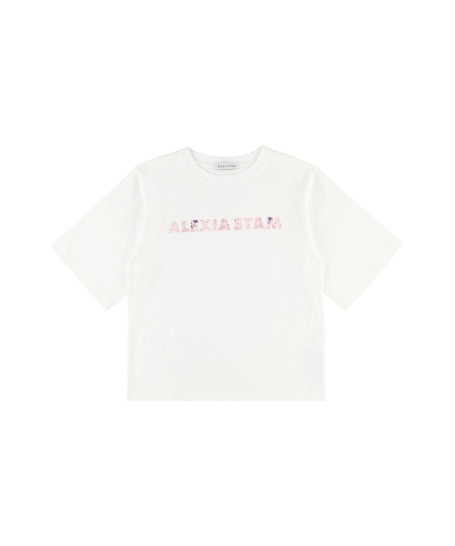 ALEXIA STAM(アリシアスタン)の「Floral Logo Tee Charcoal /フローラルロゴT(Tシャツ/カットソー・レディース・ピンク・FREE)」の4枚目の写真