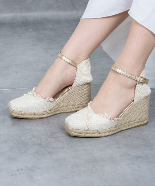 GAIMO(ガイモ)の「【GAIMO/ガイモ】エスパドリーユ ウェッジサンダル(サンダル・レディース・ホワイト/ベージュ・36/37/38/39)」の5枚目の写真