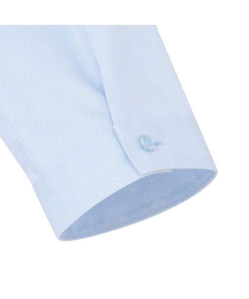 TOKYO SHIRTS(トウキョウシャツ)の「透け防止 形態安定ノーアイロン レギュラー 7分袖ビジネスワイシャツ(ビジネスシャツ・レディース・サックスブルー・LL/M/L/XL/S)」の4枚目の写真
