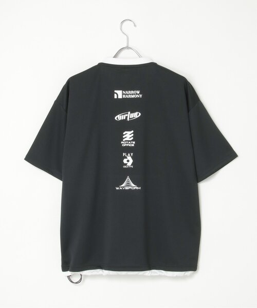 NO NEED(ノーニード)の「カットメッシュプリントVネックTシャツ(Tシャツ/カットソー・メンズ・ホワイト/ブラック/グレー・L/M)」の11枚目の写真