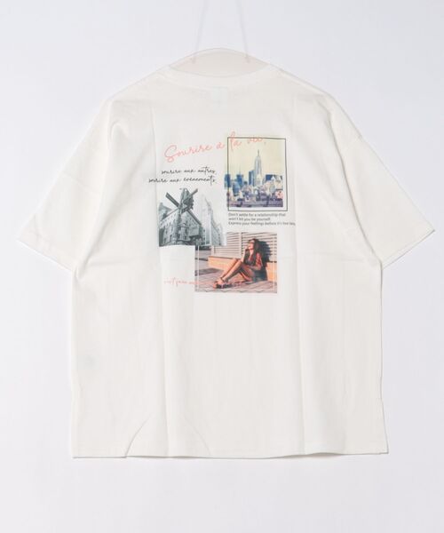 spiritoso（スピリトーゾ）の「【spiritoso】Sun Town Tシャツ（Tシャツ/カットソー・レディース・ホワイト/ブルー系/ラベンダー・FREE）」の21枚目の写真